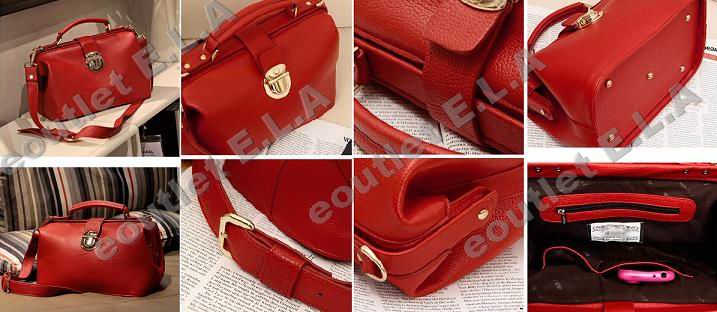 RETRO 28cm RED HAND OR SHOULDER BAG